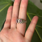 Garnet love ring - size 7