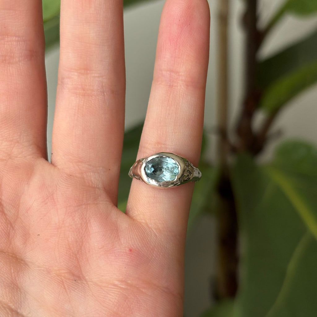 Blue Topaz Ring - Size 5