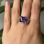 Amethyst Bubble Ring - Size 12