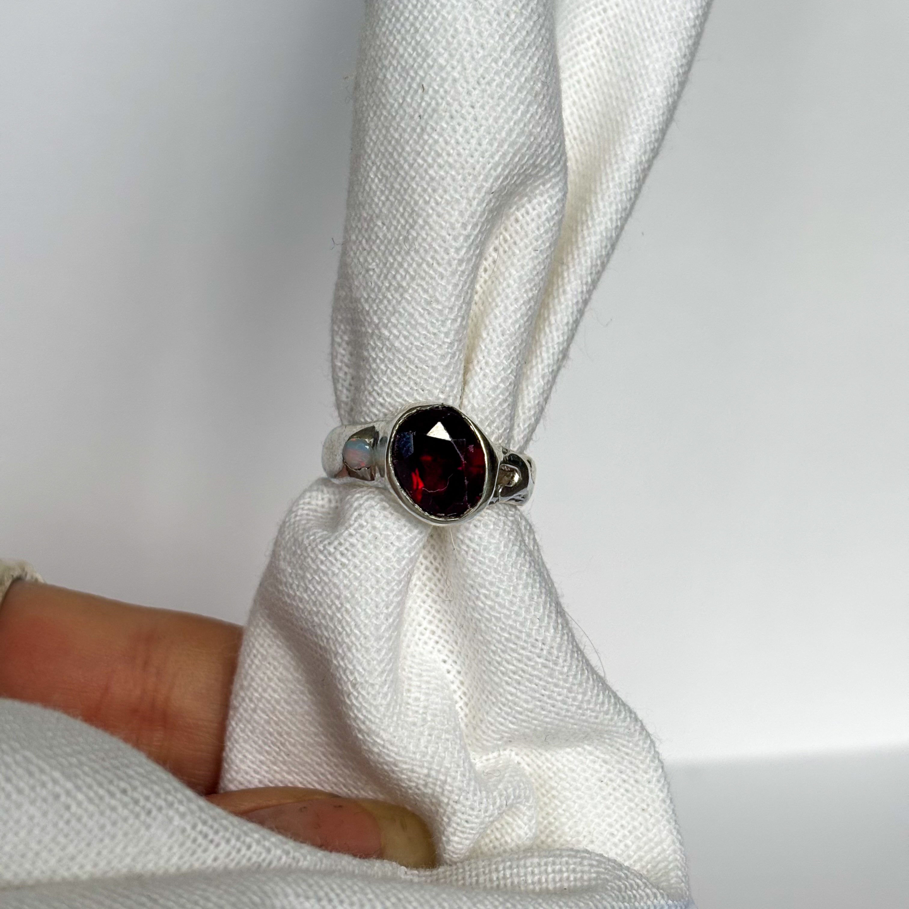 Garnet & Opal Ring