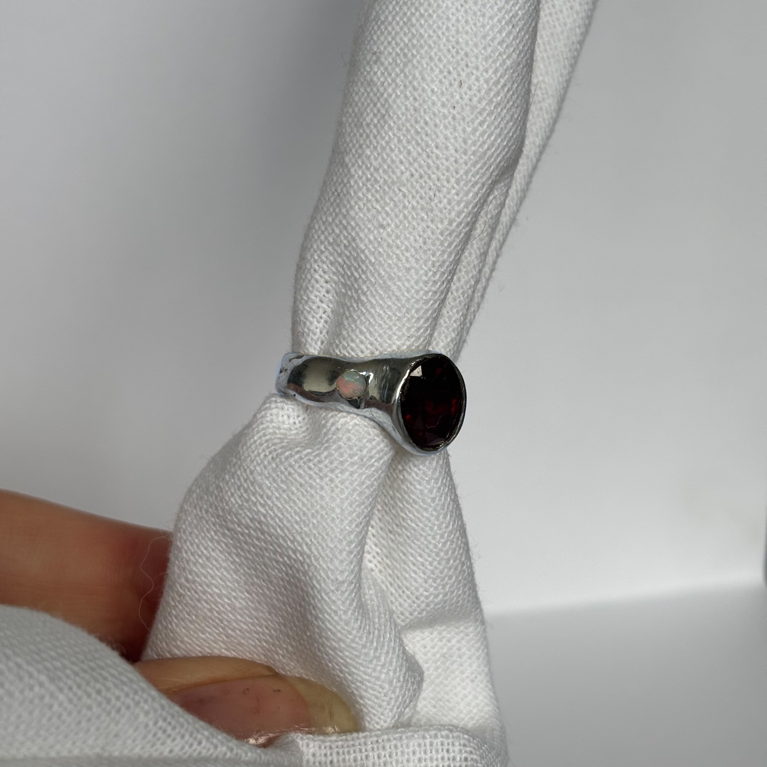 Garnet & Opal Ring